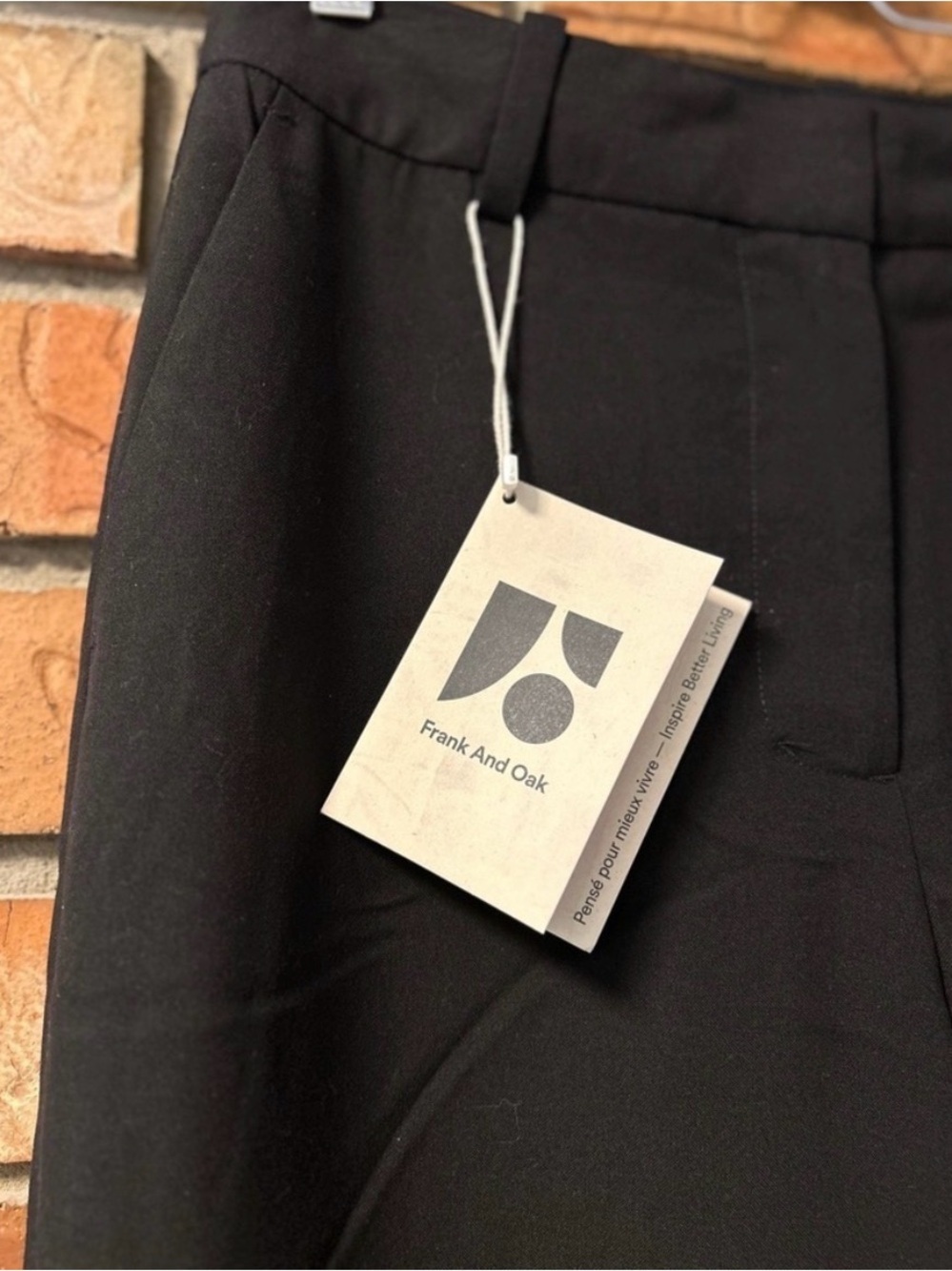 NEW with tags Frank + Oak The Jane High Rise Straight Leg Trouser Pant - Picture 5 of 9